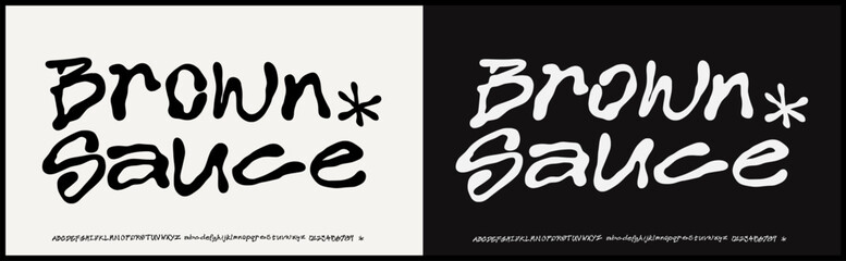 Hand drawn rough liquid vector font. Regular and italic alphabet with uppercase, lowercase, and number.