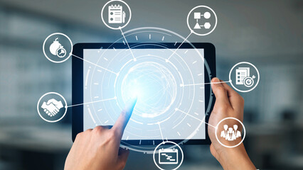 Concept of task management optimizes business efficiency. This system streamlines workflows, enhancing task management for project success and organizational productivity. Gist