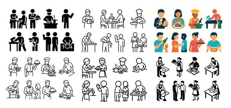 Diverse culinary activities and teamwork