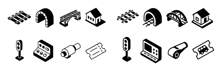 Isometric Train Icons