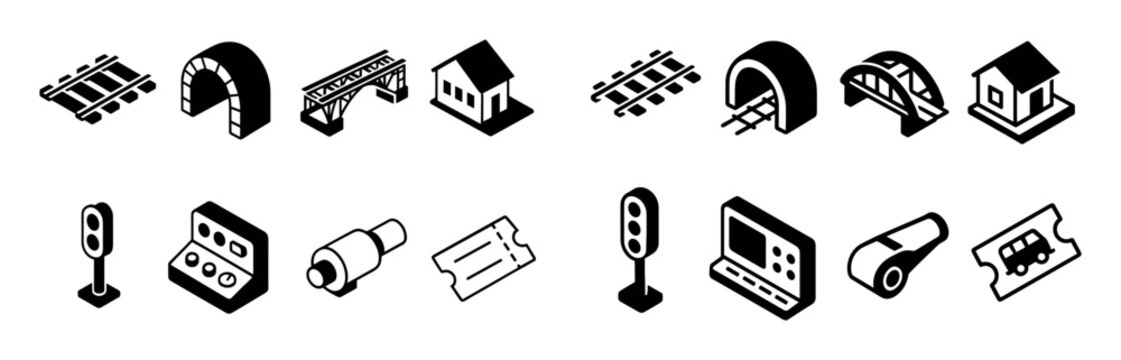 Isometric Train Icons