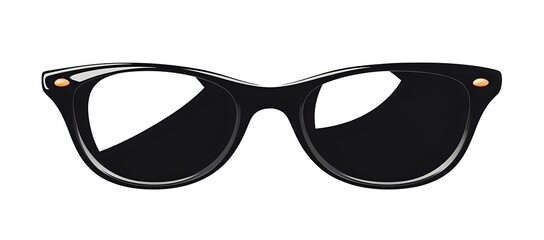 Classic black wayfarer sunglasses with gold accents isolated on white background for fashion accessories, eyewear, and optical product photography.