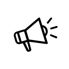 Megaphone announcement loud speaker bullhorn communication voice marketing advertising promotion icon vector design