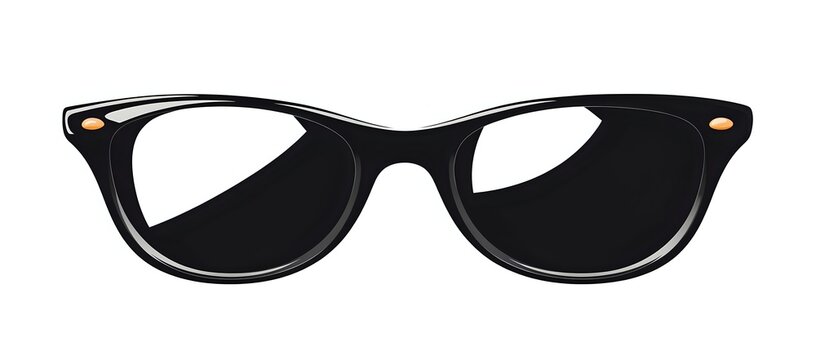 Classic black wayfarer sunglasses with gold accents isolated on white background for fashion accessories, eyewear, and optical product photography.