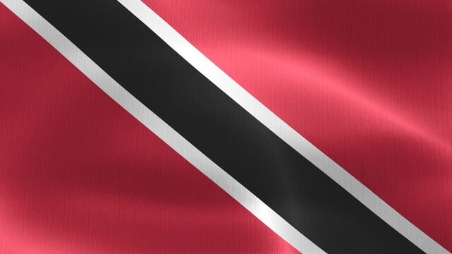 3D-Illustration of a Trinidad and Tobago flag - realistic waving fabric flag.