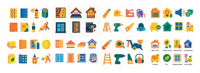 Home improvement tools and icons