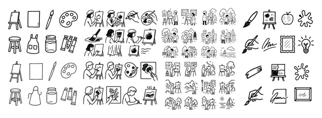 Artistic tools and activities collection