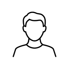 Obraz premium Man avatar person profile user outline human head face silhouette graphic vector illustration design art