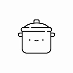 kitchen pot icon sign vector