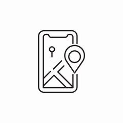phone map location icon sign vector