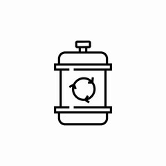 recycle jar icon sign vector