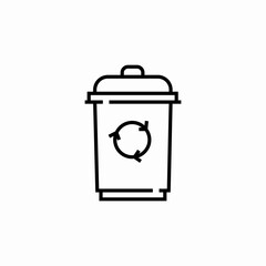 recycle trash bin icon sign vector