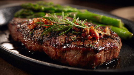 Grilled or cooked steak 