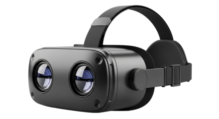 Sleek Black Virtual Reality Headset for Immersive Digital Experiences
