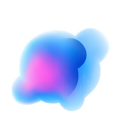 Abstract Vibrant Gradient Sphere Shape With Pink And Blue Colors And Soft Edges Transparent Background