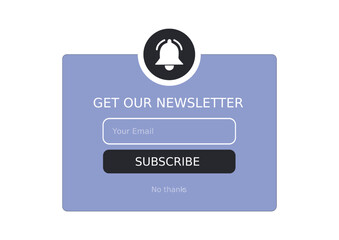 Subscribe Bell Popup Illustration Notification Icon