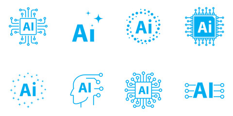 Ai ethics line editable icons set. Containing fairness, transparency, guidelines, artificial intelligence, ethical dilemma, explainable AI, and more. editable stroke. vector illustration 