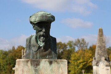 Tombe du peintre Auguste Renoir, village d'Essoyes, d&eacute;partement de l'Aube, France