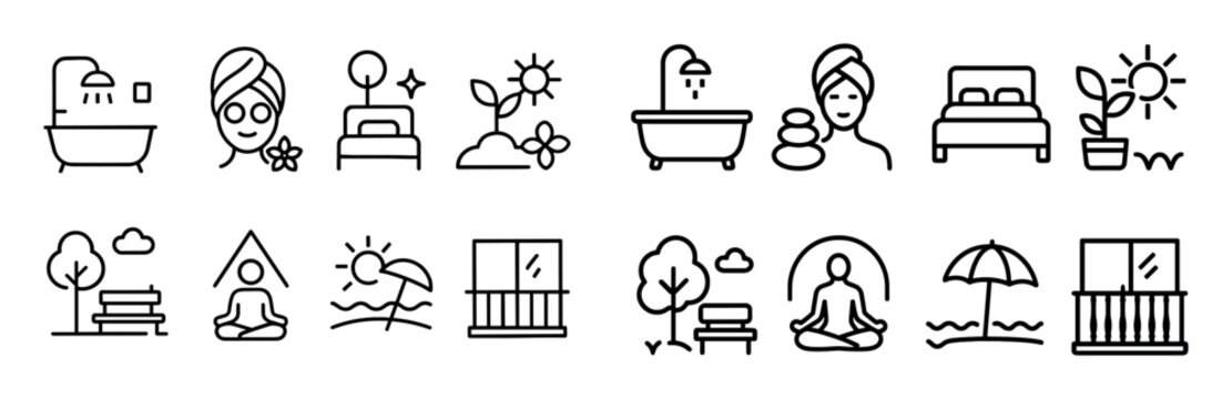 Self-Care Icon Set