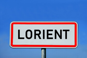 Obraz premium Ortsschild Lorient 