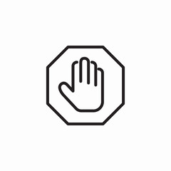 Obraz premium stop entrance icon sign vector