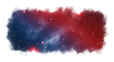 Cosmic Nebula, with Stars and Glowing Light Effects, PNG isolated on transparent background space galaxy