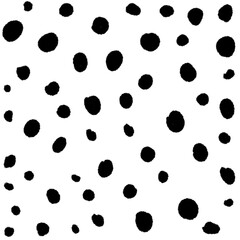 A background pattern of randomly distributed dots of different sizes. A pattern of randomly distributed asymmetrical dots of different sizes.