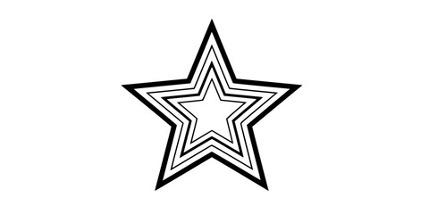 Fototapeta premium Geometric Star Icon Minimalist Sharp Points Flat Vector