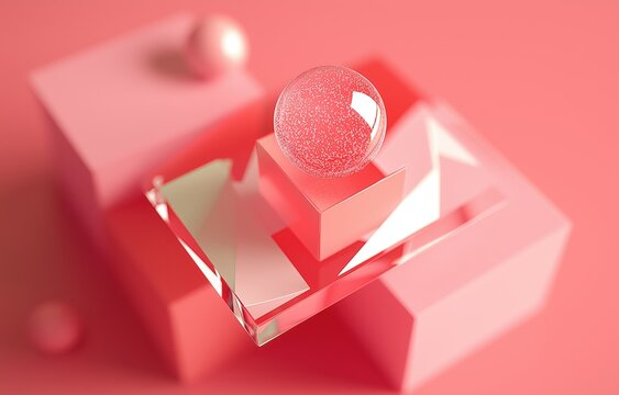 A sleek design with glassmorphism in soft pink, embodying elegance and creativity in digital layout - Powered by Adobe