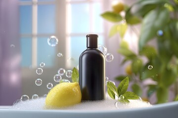 Refreshing Lemon Bath Foam Bottle Product
