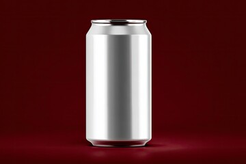 Sleek White Aluminum Beverage Can