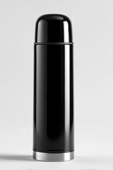Sleek black vacuum insulated bottle