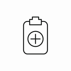 clipboard add plus icon sign vector