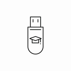 education file flash drive icon sign vector