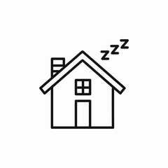house sleep icon sign vector
