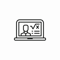 math online courses icon sign vector