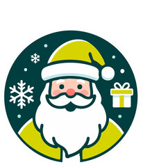 Ilustración detallada de Papá Noel navideño en múltiples colores vibrantes, diseño vectorial festivo con estilo moderno y expresivo, ideal para decoraciones de temporada, proyectos creativos, tarjetas