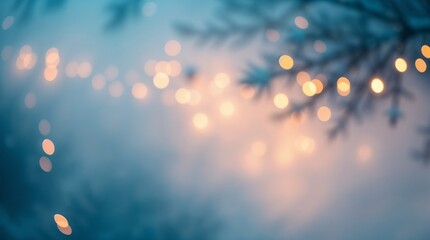 Festive New Year background, soft glowing lights, elegant snowflakes, gentle bokeh effect, winter atmosphere, warm and cozy holiday colors, subtle sparkles