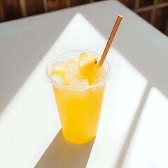 orange juice in glass