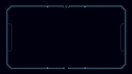 Universal Technology Line and frame Video overlay Futuristic HUD Head up display interface template with basic geometry line element. Universal Technology Line and frame Video overlay futuristic - Powered by Adobe