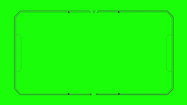 Universal Technology Line and frame Video overlay Futuristic HUD Head up display interface template with basic geometry line element. Universal Technology Line and frame Video overlay futuristic