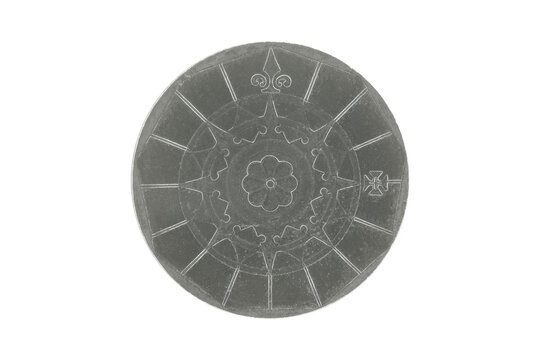 Reverse of pre-euro Portugal coin 20 escudos 1999, isolated in white background. Clouse up view