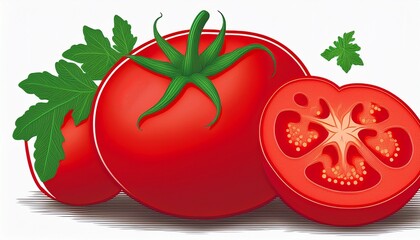 tomato on a white background