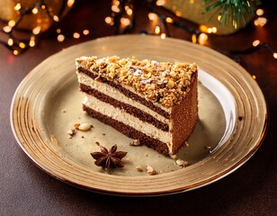 piece of cake on a plate