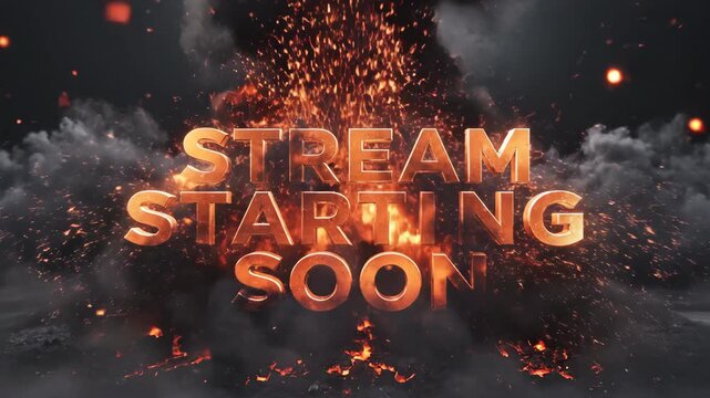 Stream Starting Soon Explosive Announcement With Fire And Smoke Effect