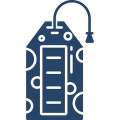 Blue And White Tea Bag Icon With Rounded Corners On A Transparent Background For Beverage Branding And Design