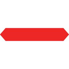 Bright Red Horizontal Arrow Shape With Pointed Ends On A Transparent Background Graphic Design Element For Direction Or Emphasis