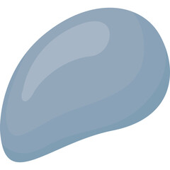 A single gray mussel shell rests on a clean white background its smooth surface reflects subtle light creating a sense of natural elegance and simplicity