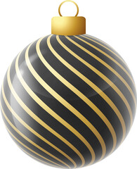 black christmas glass hanging ball
