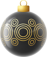 black christmas glass hanging ball